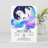 Pastel Custom Horse Geburtstag Einladung (Stehend Vorderseite)