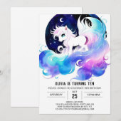 Pastel Custom Horse Geburtstag Einladung (Vorne/Hinten)