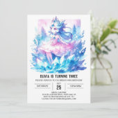 Pastel Custom Princess Geburtstag Einladung (Stehend Vorderseite)