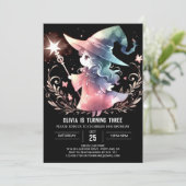 Pastel Custom Wizard Geburtstag Einladung (Stehend Vorderseite)