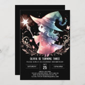 Pastel Custom Wizard Geburtstag Einladung (Vorne/Hinten)