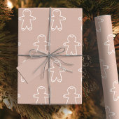 Pastel D2AFA1 Cookie Gingerbrei Man Geschenkpapier