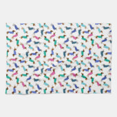 Pastel Dackel Dicktuch Geschirrtuch (Horizontal)
