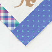 Pastel-Dackel gepolstertes Muster Fleece-Decken Fleecedecke (Ecke)