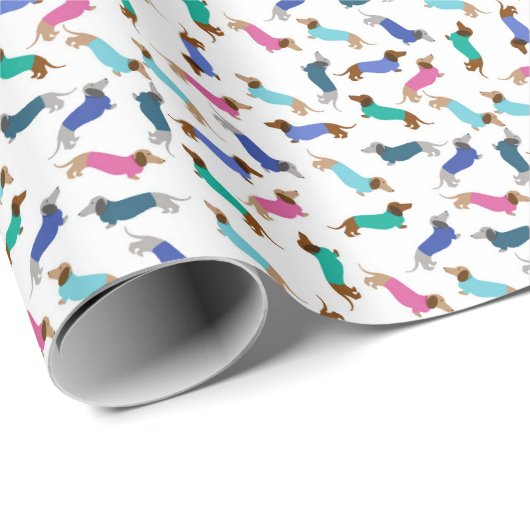 Pastel-Dackel-Geschenk-Wrap jedes Mal Geschenkpapier (Rolleneckpunkt)