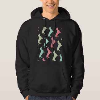 Pastel-Dackel-Hundemuster Hoodie