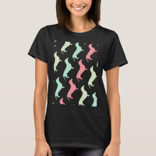 Pastel-Dackel-Hundemuster T-Shirt