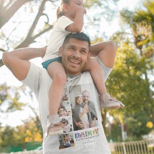 Pastel Daddy 5 Foto Vatertag T-Shirt