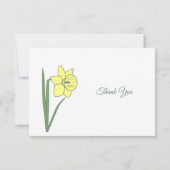 Pastel Daffodil Beerdigung Danke Note Card (Rückseite)