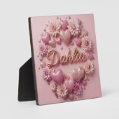 Pastel Dahlia Bloom Art with Hearts! Fotoplatte (Vorderseite)