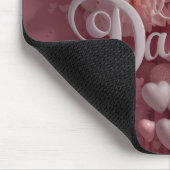 Pastel Dahlia Bloom Art with Hearts Mousepad (Ecke)