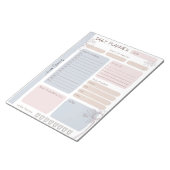 Pastel Daily Planner - Anpassbarer Name Notizblock (angewinkelt)
