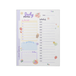 Pastel Daily Planner für Studenten Notizblock