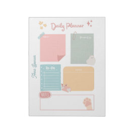 Pastel Daily Planner für Studenten Notizblock
