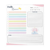 Pastel Daily Planner - To do list, reminder & note Notizblock (Vorderseite)