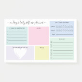 Pastel Daily Selfcare Planner Post-it Klebezettel (Vorderseite)