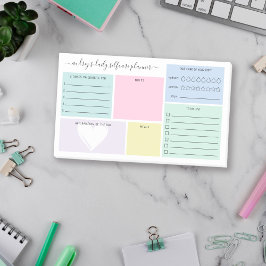 Pastel Daily Selfcare Planner Post-it Klebezettel