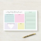 Pastel Daily Selfcare Planner Postit Notes Post-it Klebezettel (Auf Schreibtisch)