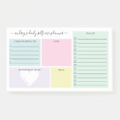 Pastel Daily Selfcare Planner Postit Notes Post-it Klebezettel (Vorderseite)
