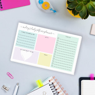 Pastel Daily Selfcare Planner Postit Notes Post-it Klebezettel