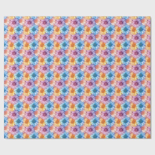 Pastel Daisies Geschenkpapier (Flach)