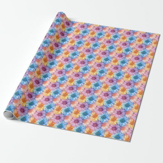 Pastel Daisies Geschenkpapier (Ungerollt)