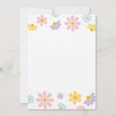 Pastel Daisy Baby in Bloom Baby Shower Einladung (Rückseite)