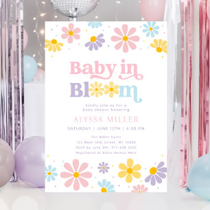 Pastel Daisy Baby in Bloom Baby Shower Einladung