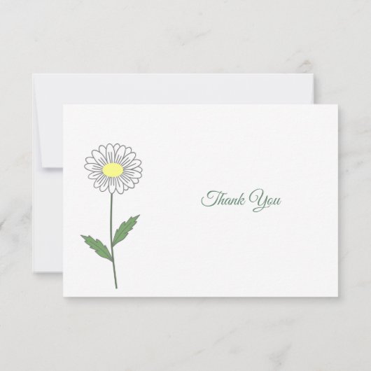 Pastel Daisy Beerdigung Dankeschön Karte (Rückseite)