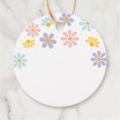 Pastel Daisy Blume Geburtstag Geschenkanhänger (Rückseite)