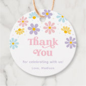 Pastel Daisy Blume Geburtstag Geschenkanhänger (Vorderseite)