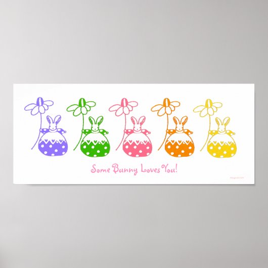 Pastel Daisy Bunny Poster (Vorne)