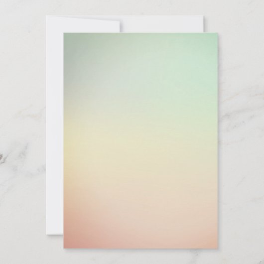 Pastel Daisy Einladung 1. Geburtstag (Rückseite)