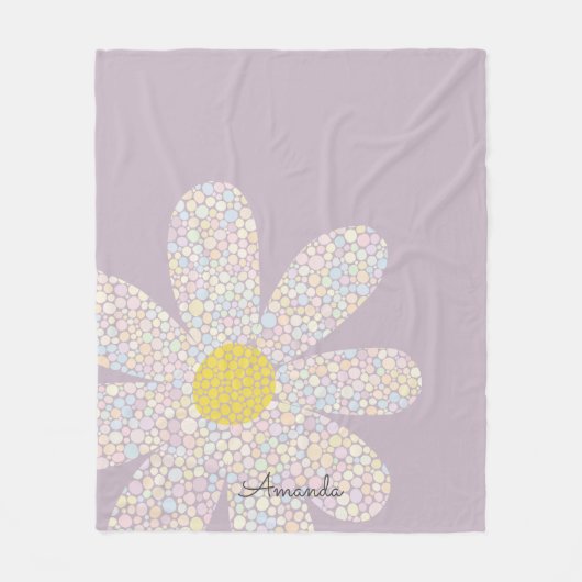 Pastel Daisy Fleecedecke (Vorderseite)