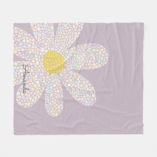 Pastel Daisy Fleecedecke (Vorderseite (Horizontal))
