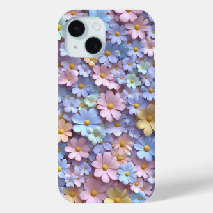 Pastel Daisy Floral Phone Case mit 3D-Design