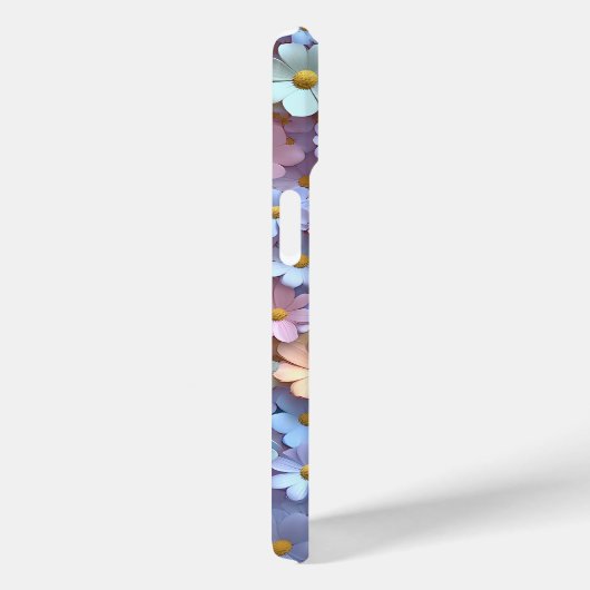 Pastel Daisy Floral Phone Case mit 3D-Design (Rückseite / Rechts)