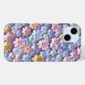 Pastel Daisy Floral Phone Case mit 3D-Design (Rückseite (Horizontal))