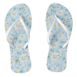 Pastel Daisy Flower Garden Muster Badesandalen