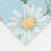 Pastel Daisy Flower Garden Muster Fleecedecke (Ecke)