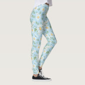 Pastel Daisy Flower Garden Muster Leggings (Rechts)