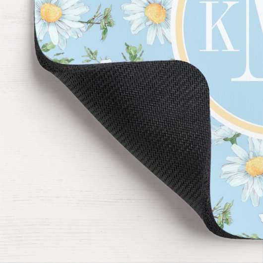 Pastel Daisy Flower Garden Muster Mousepad (Ecke)
