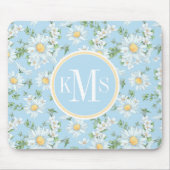 Pastel Daisy Flower Garden Muster Mousepad (Vorne)