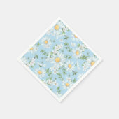 Pastel Daisy Flower Garden Muster Serviette (Ecke)