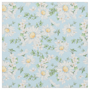 Pastel Daisy Flower Garden Muster Stoff