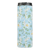 Pastel Daisy Flower Garden Muster Thermosbecher (Rückseite)