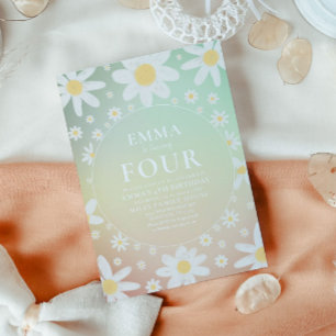 Pastel Daisy Geburtstagsparty Einladung