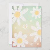 Pastel Daisy Geburtstagsparty Einladung (Rückseite)