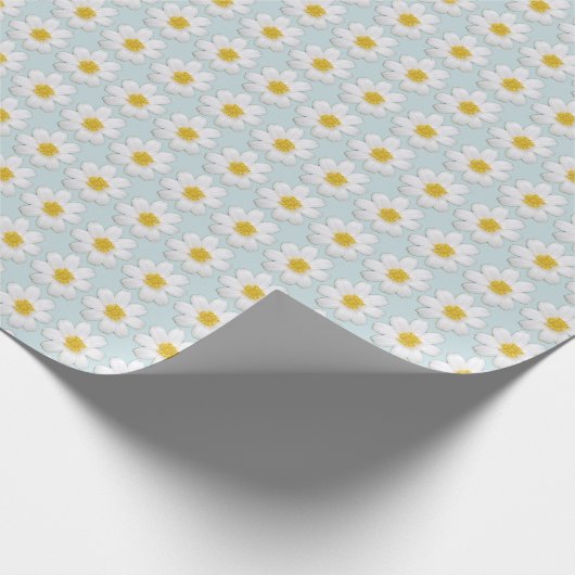 Pastel Daisy Modern Wrapping Paper Geschenkpapier (Ecke)