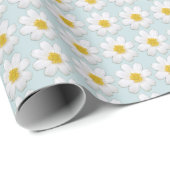 Pastel Daisy Modern Wrapping Paper Geschenkpapier (Rolleneckpunkt)